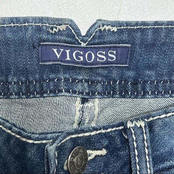 Vigoss | Factory Distressed Denim Capri’s - Picture 3 of 9